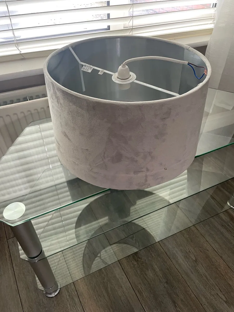 Light shade velvet and ceiling fitting - Image 1