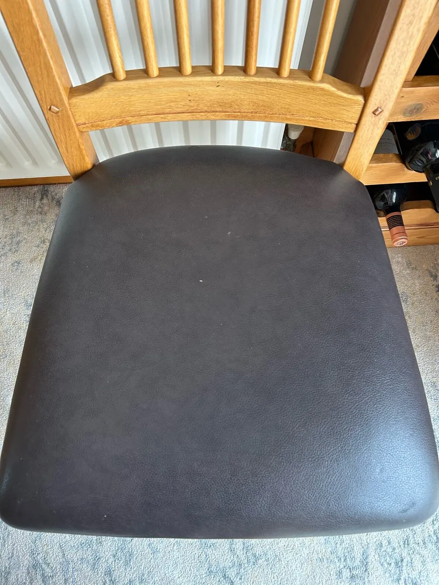 Solid Oak Tabke and Chairs - Image 3