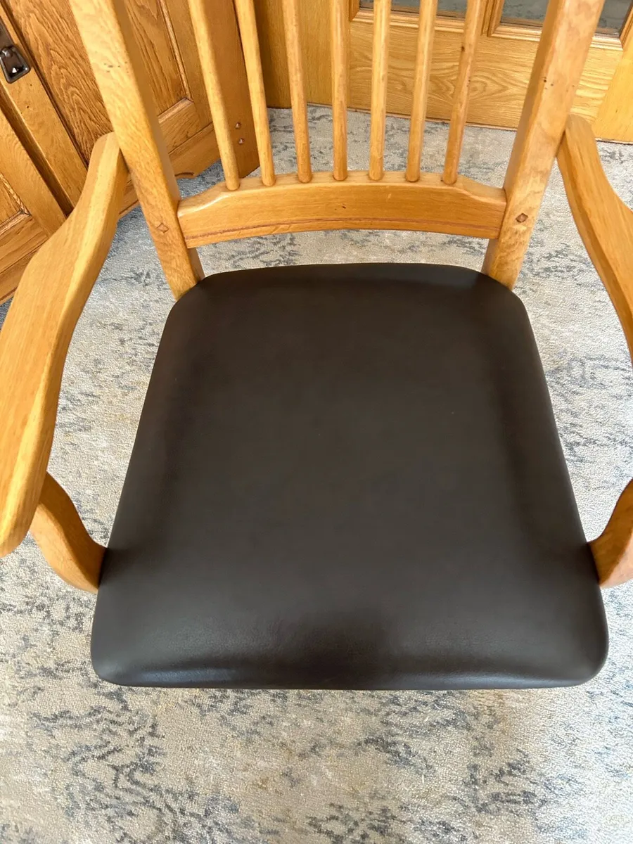 Solid Oak Tabke and Chairs - Image 4