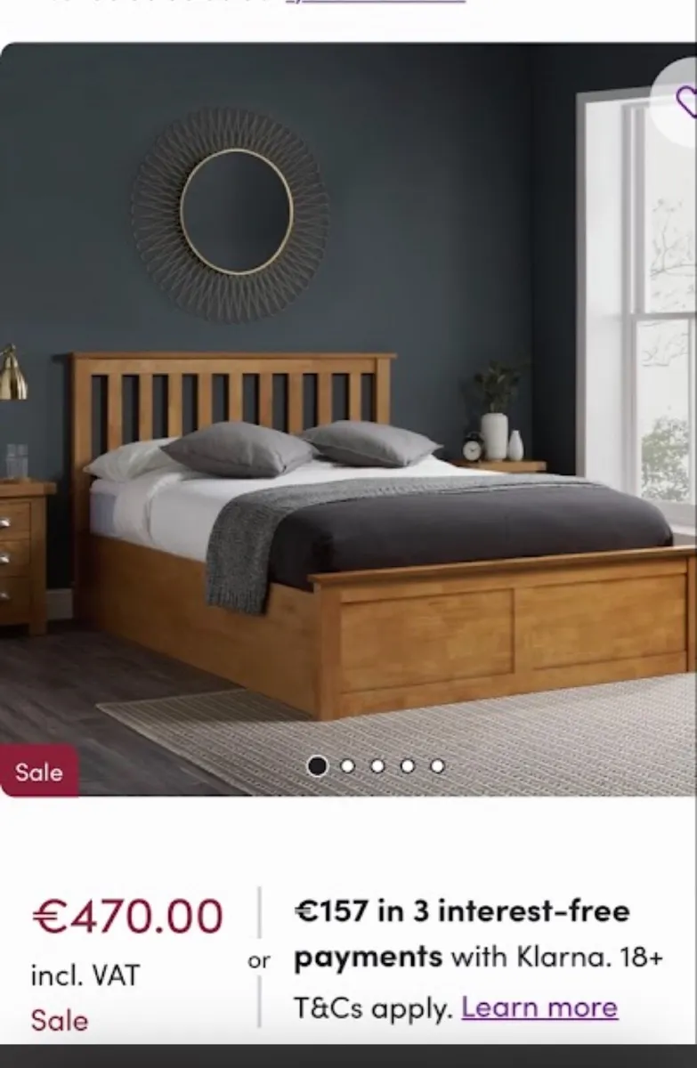 King Size Wooden Ottoman Bed Frame (5x6) - Image 3