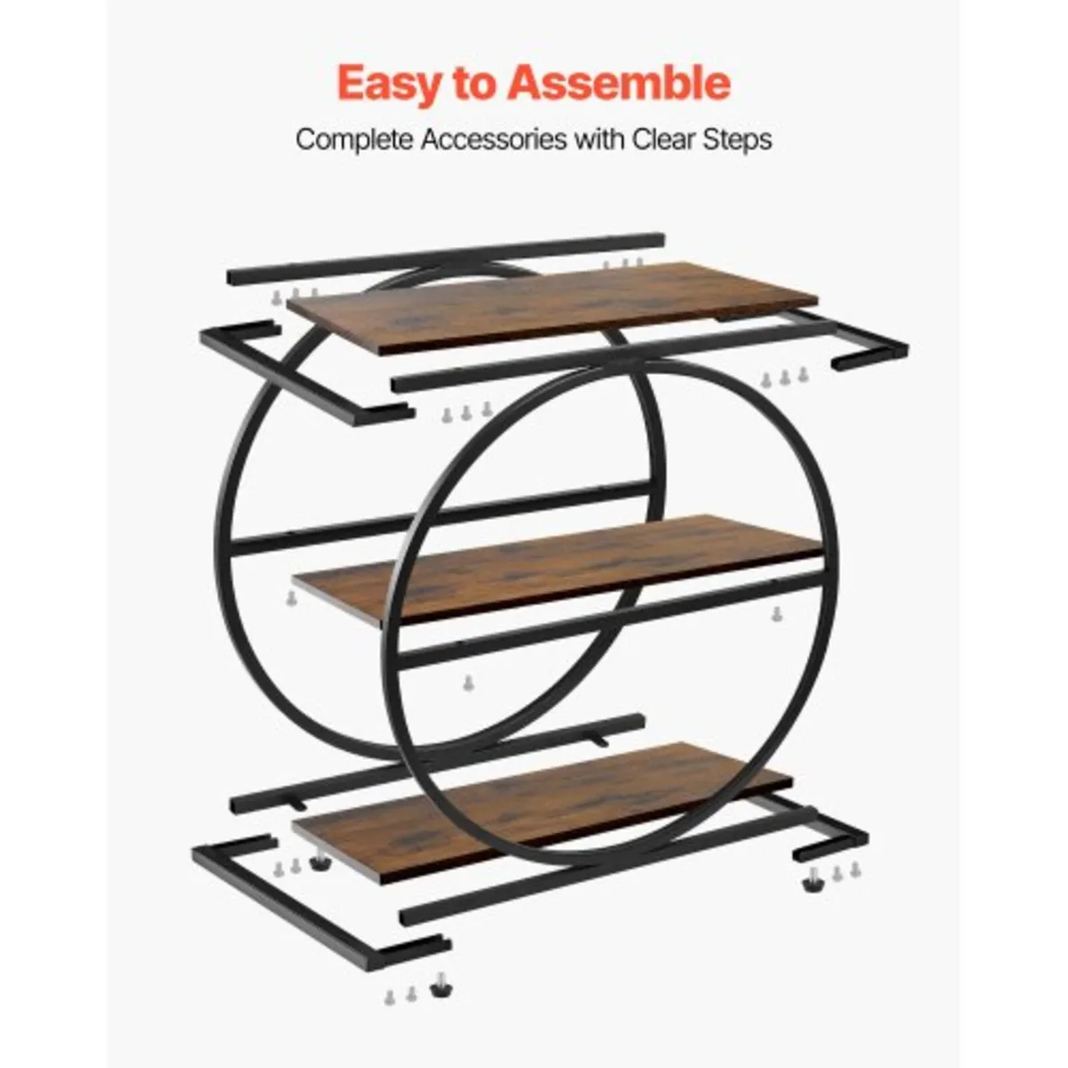 End Table, 3-Tier Narrow Side Table with Open Stor - Image 4