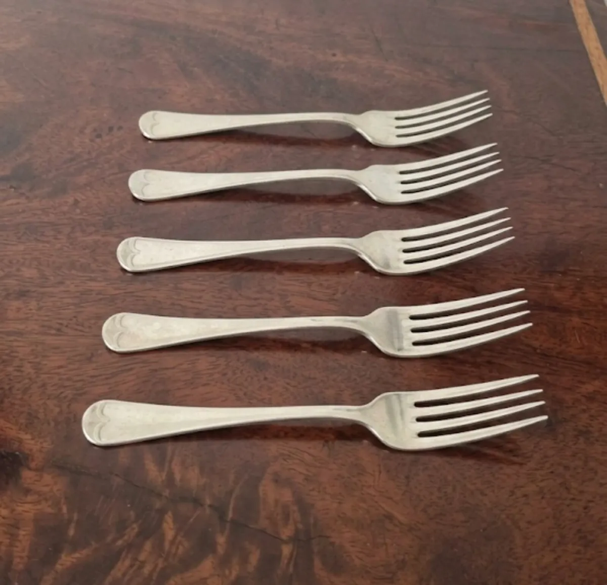 Antique Newbridge Silver Pastry Forks - Image 1
