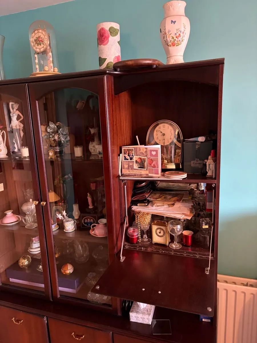 Large Mahogany-Style Display / Wall Unit - Image 2