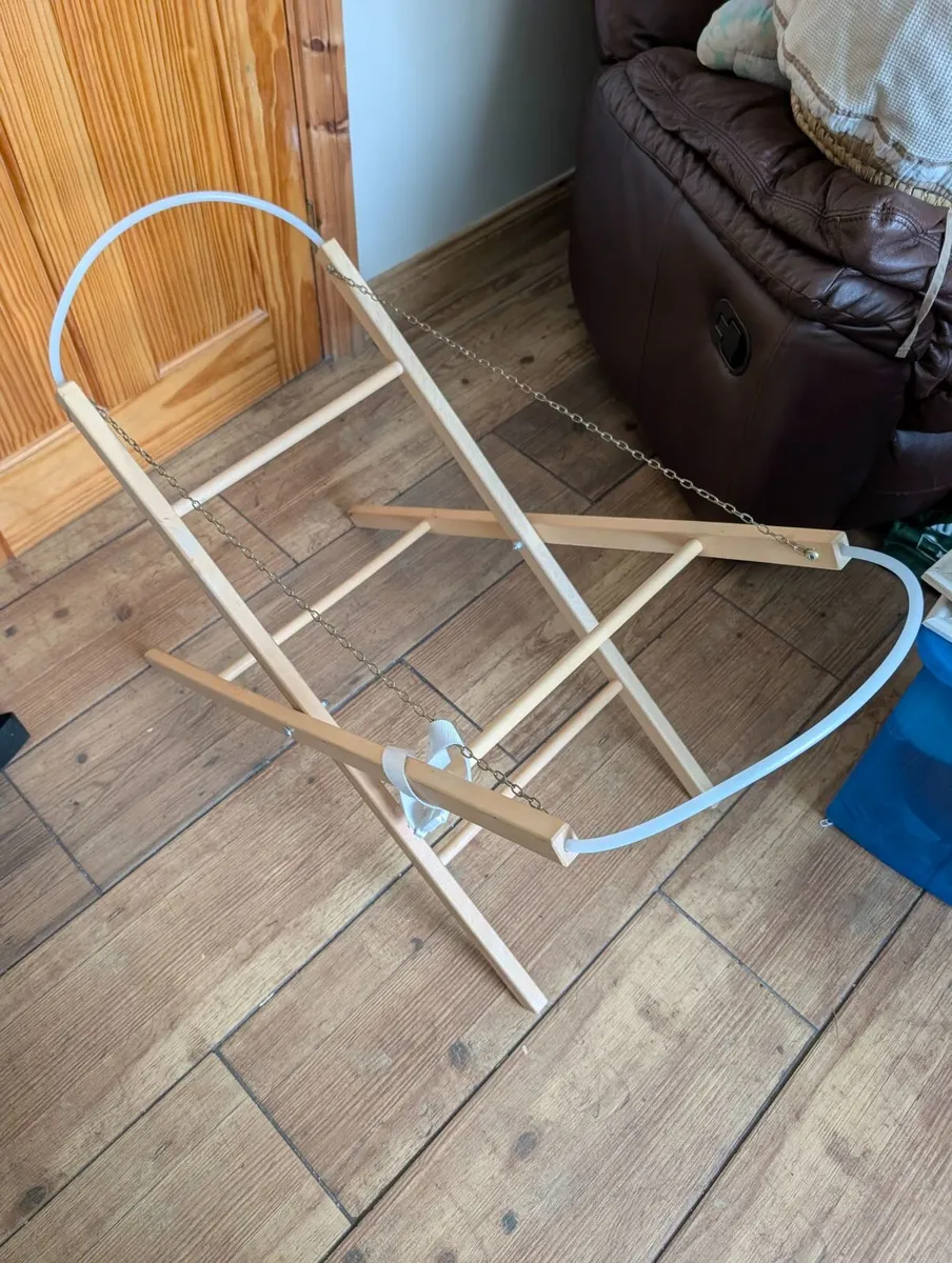 Moses basket with stand, mattress - Image 3