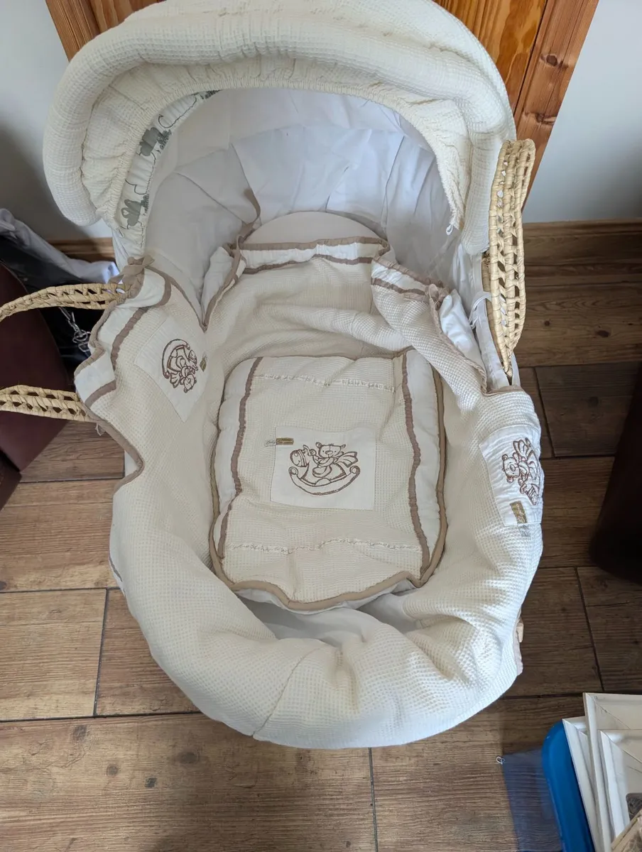 Moses basket with stand, mattress - Image 2