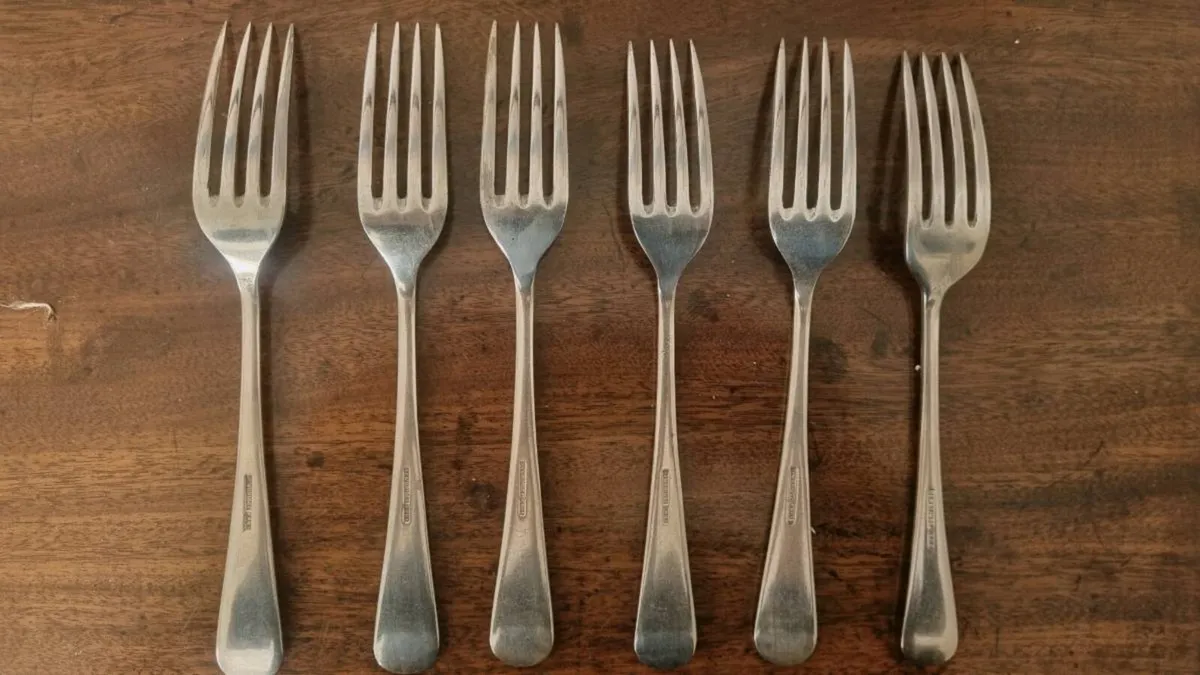 Antique Newbridge Silver Dinner Forks Set of 6 - Image 2