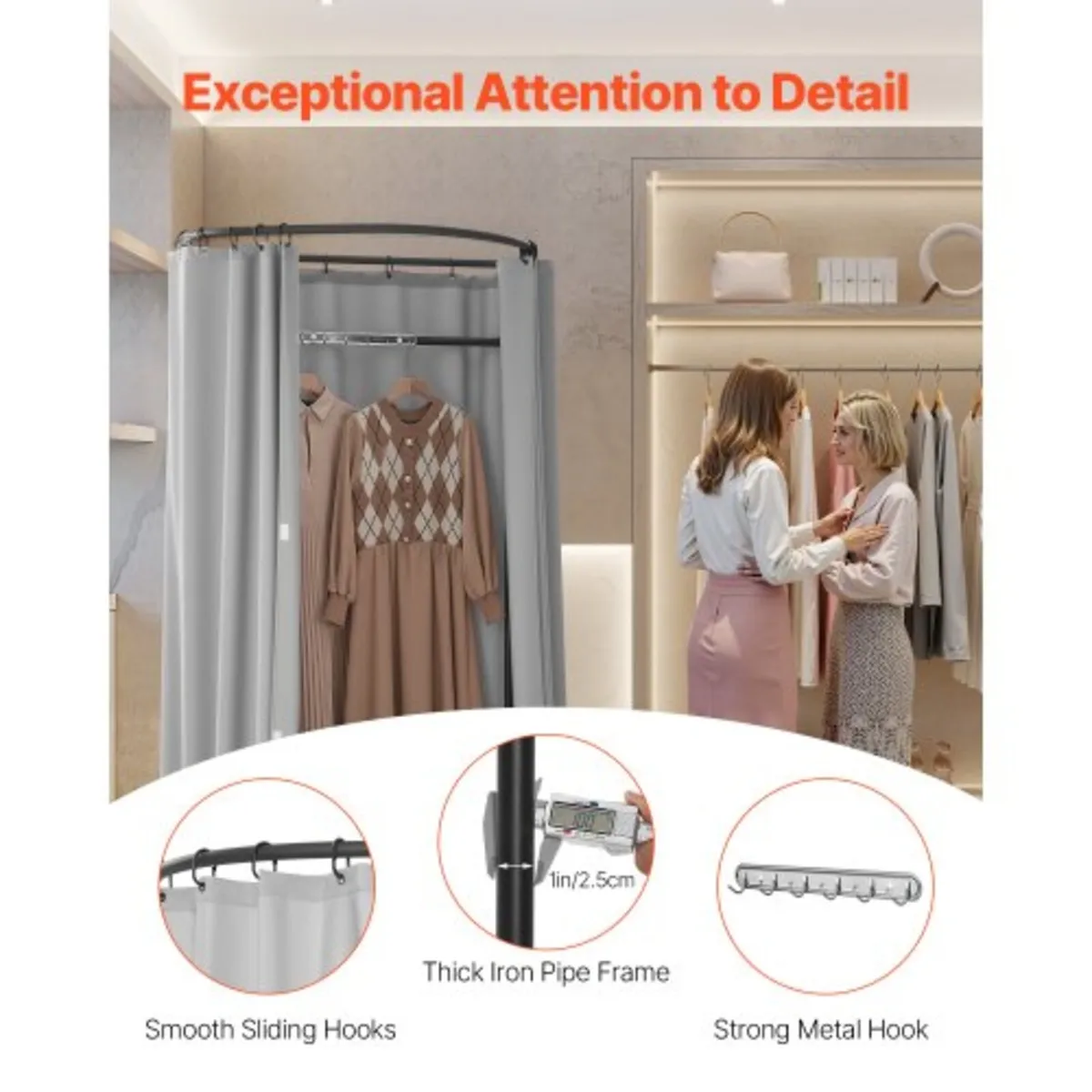 Fitting Room, Dressing Room with Thick Polyester C - Image 4
