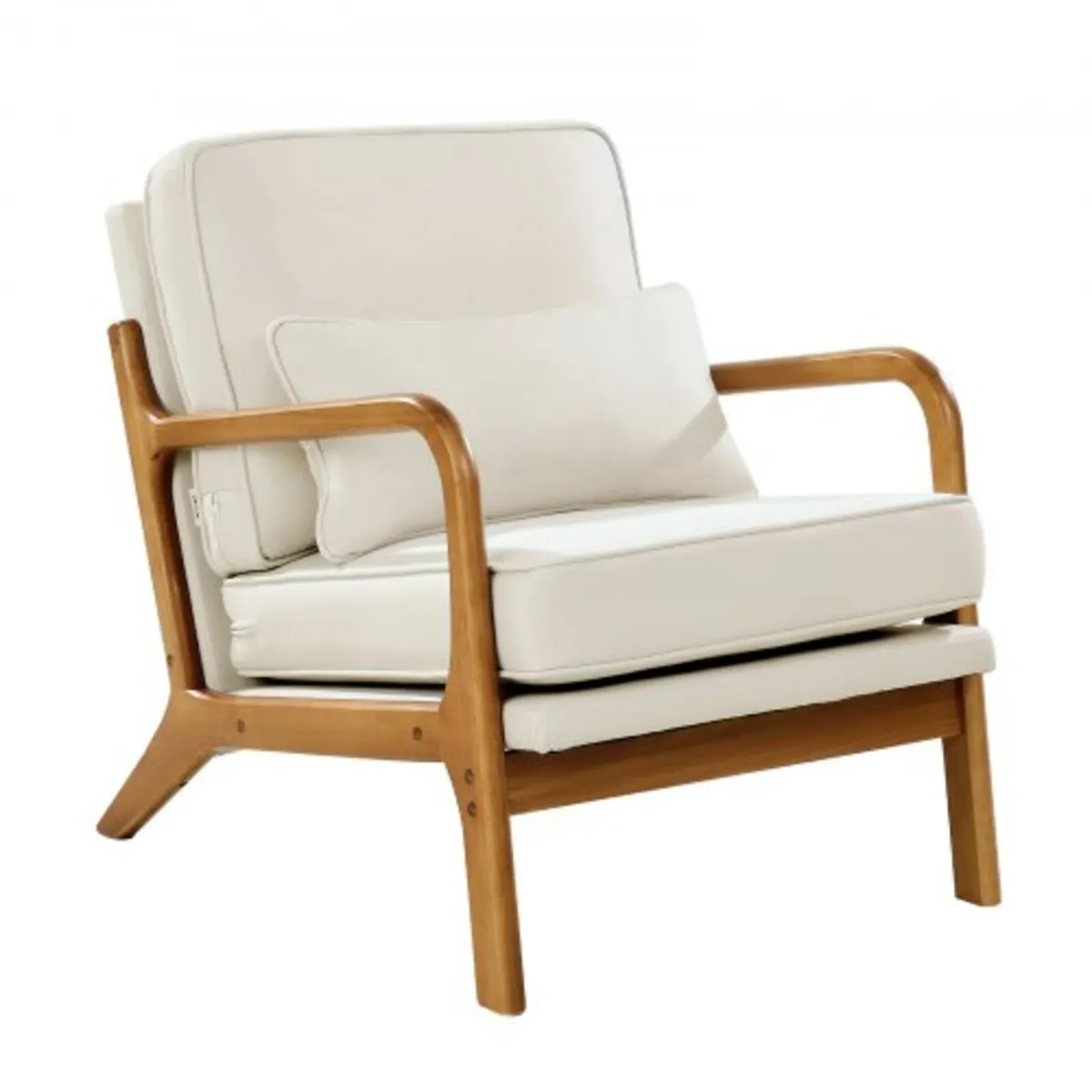 Accent Chair, Mid Century Modern Armchair with Sol - Image 1