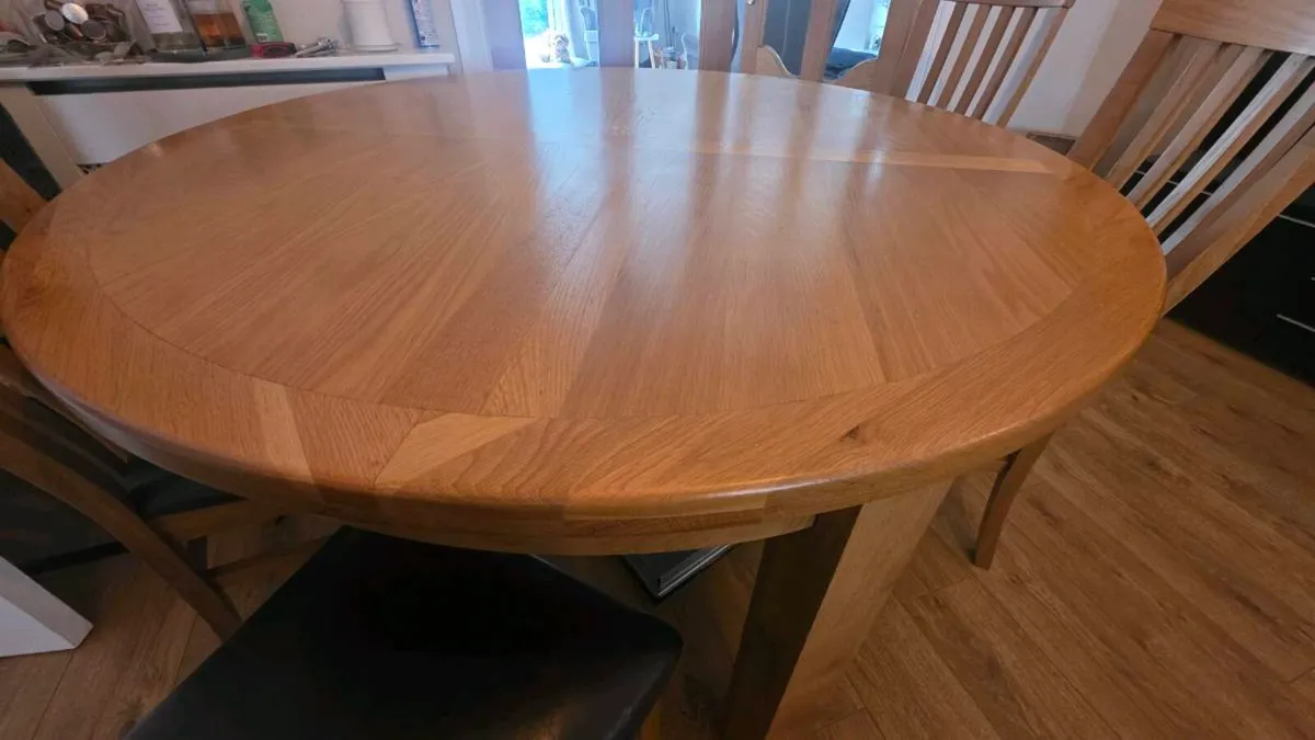 Solid Wood Table and Chairs - Image 2