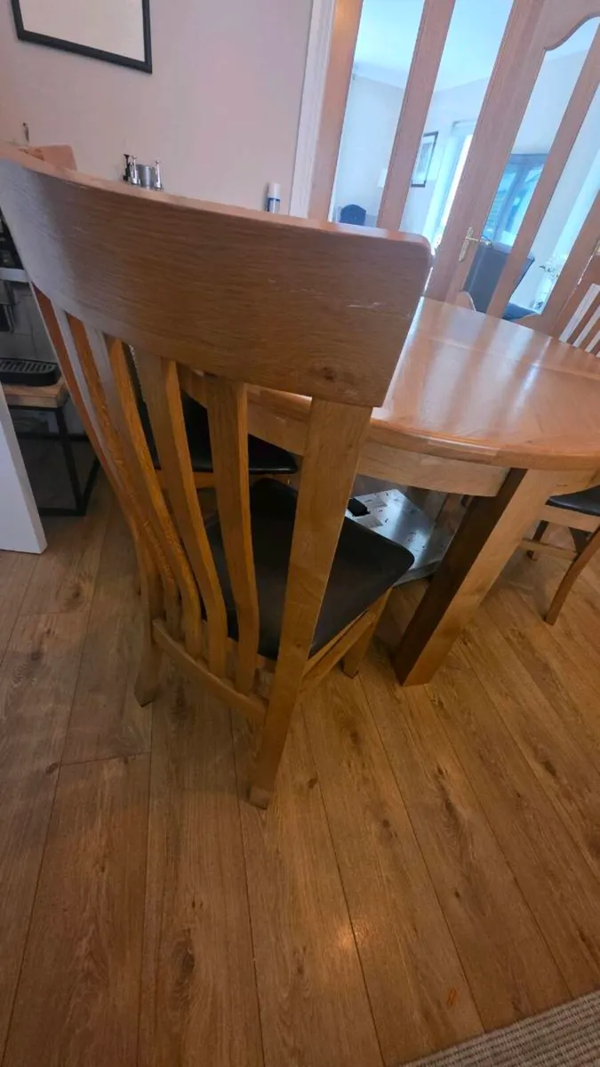 Solid Wood Table and Chairs - Image 3