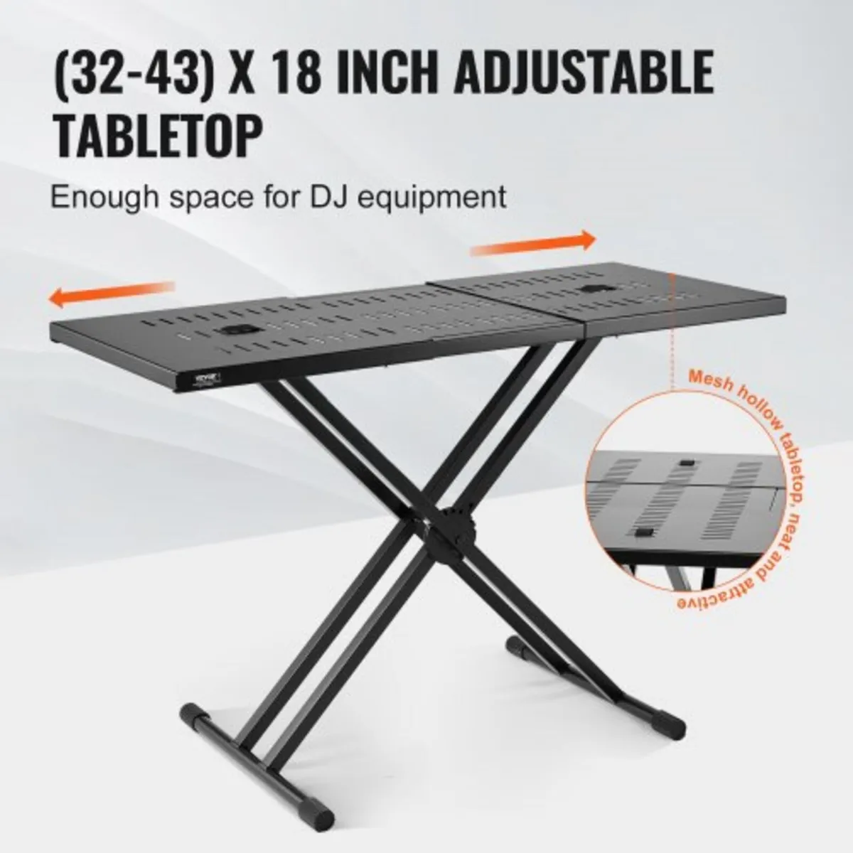 DJ Table Stand, (32"-43") x 18" Portable DJ Laptop - Image 4