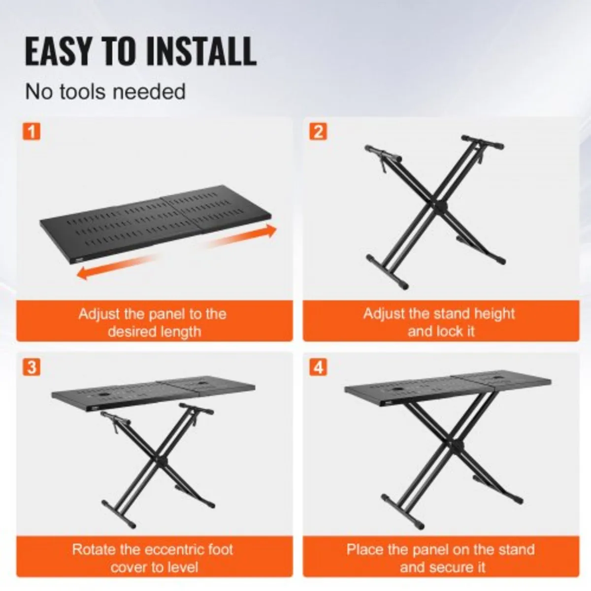 DJ Table Stand, (32"-43") x 18" Portable DJ Laptop - Image 2