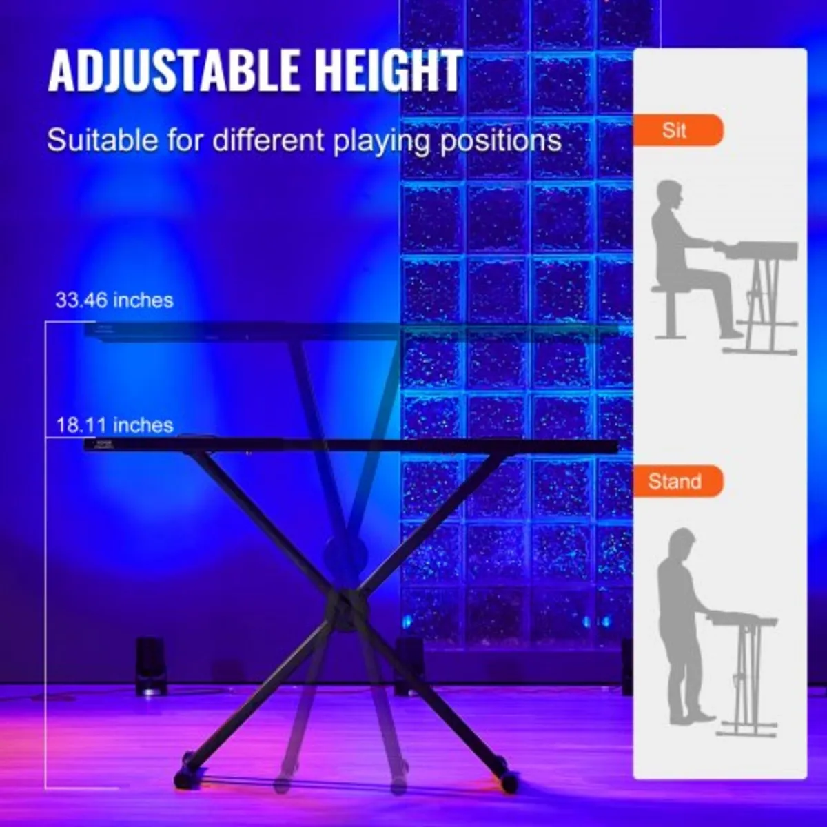 DJ Table Stand, (32"-43") x 18" Portable DJ Laptop - Image 3