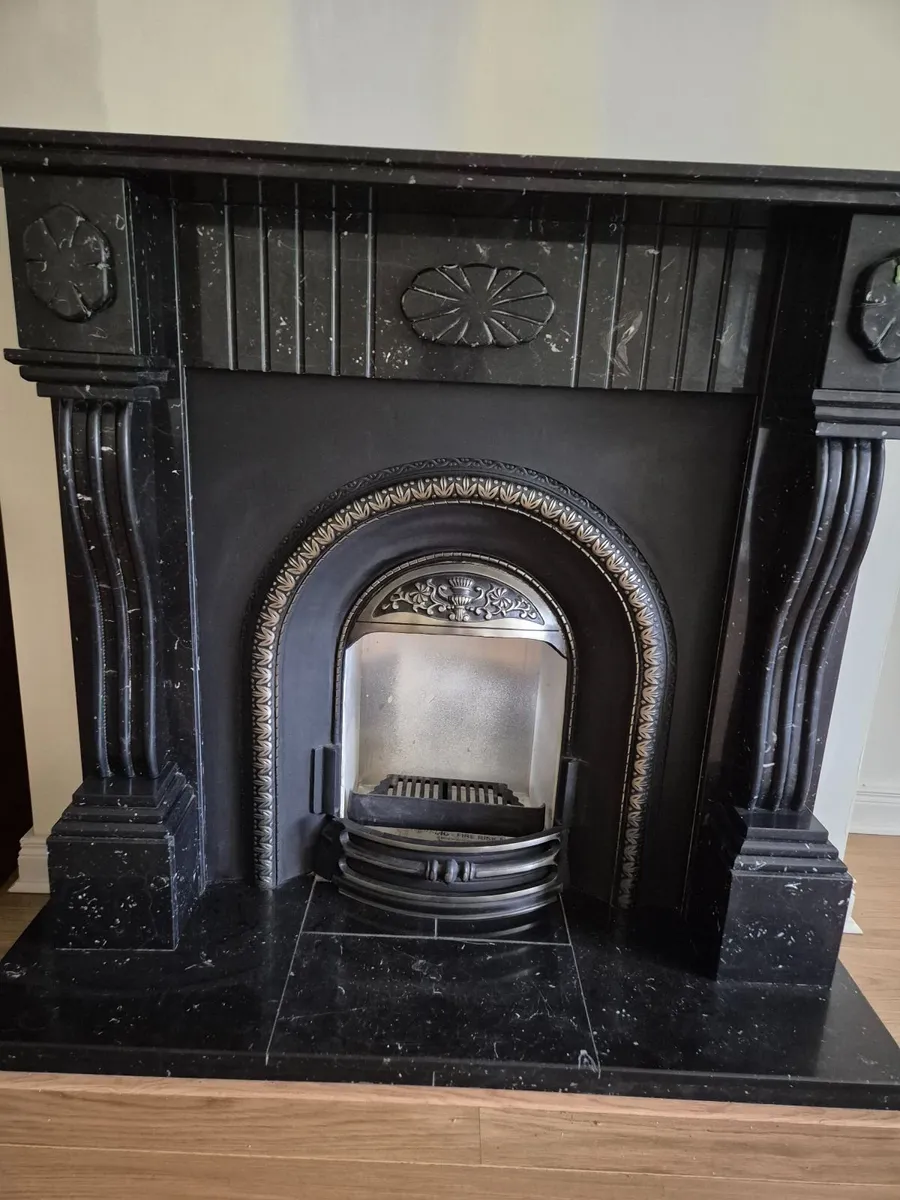 Black marble fireplace - Image 3