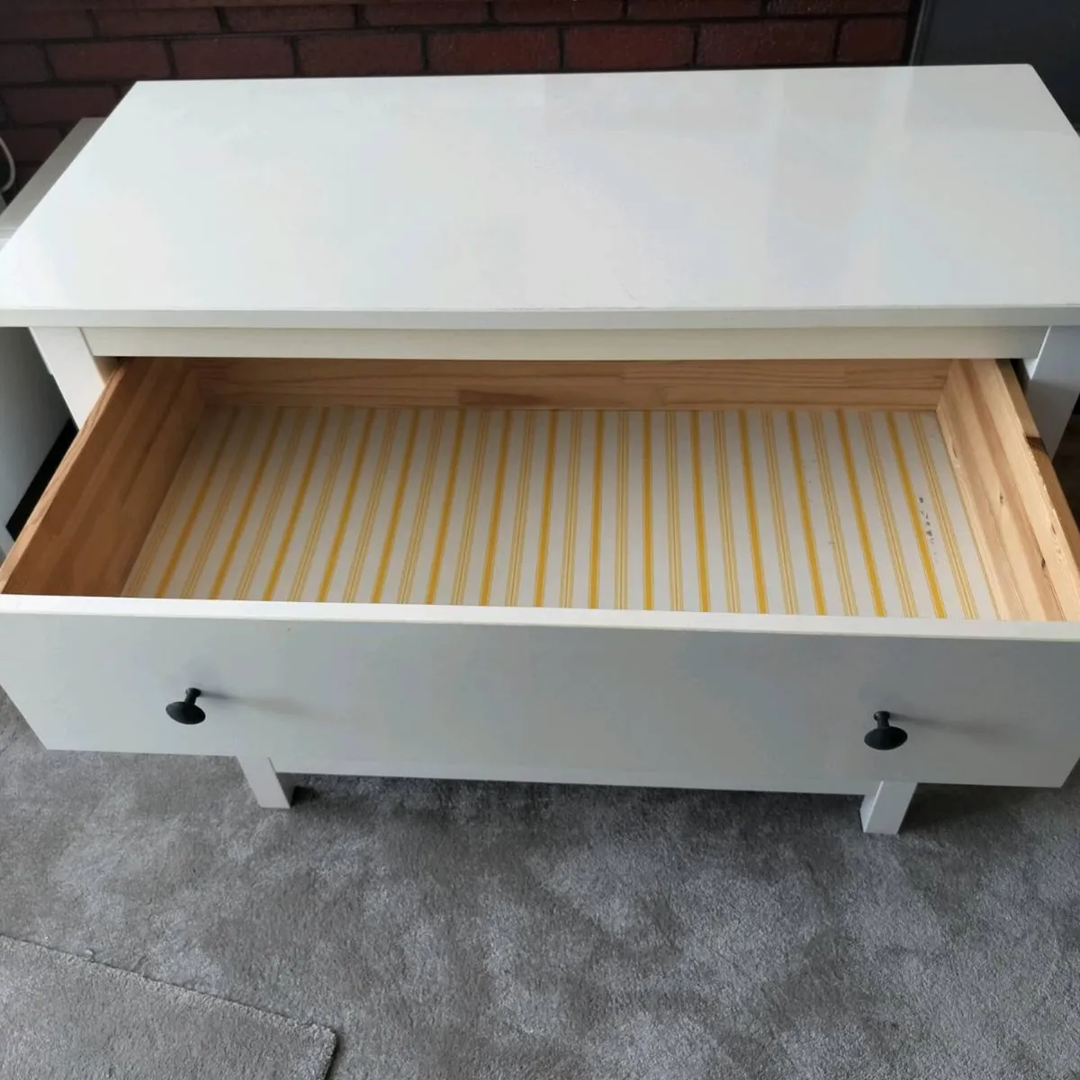 Chest of 3 drawers Hemnes white - Image 2