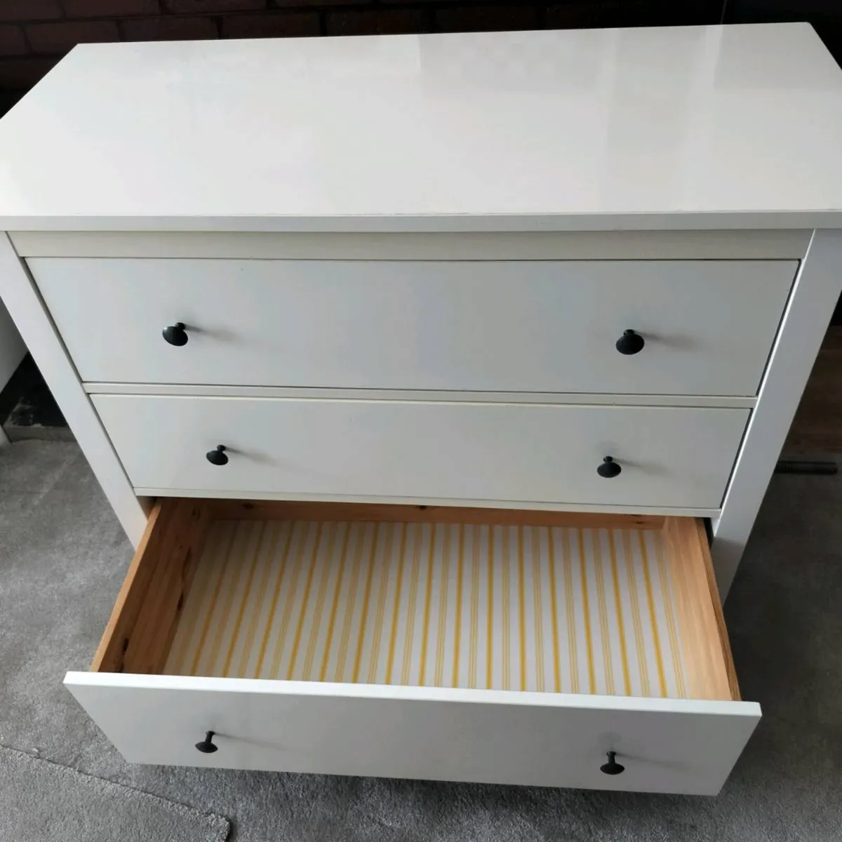Chest of 3 drawers Hemnes white - Image 4