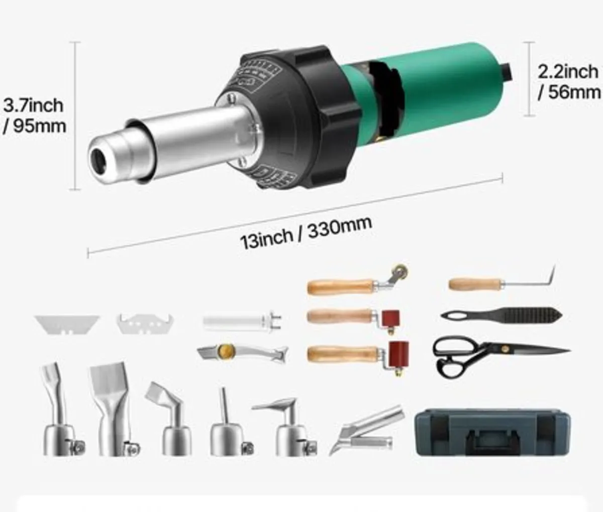 Hot Air Plastic Welder, 1600W Hot Air Torch Pistol - Image 4