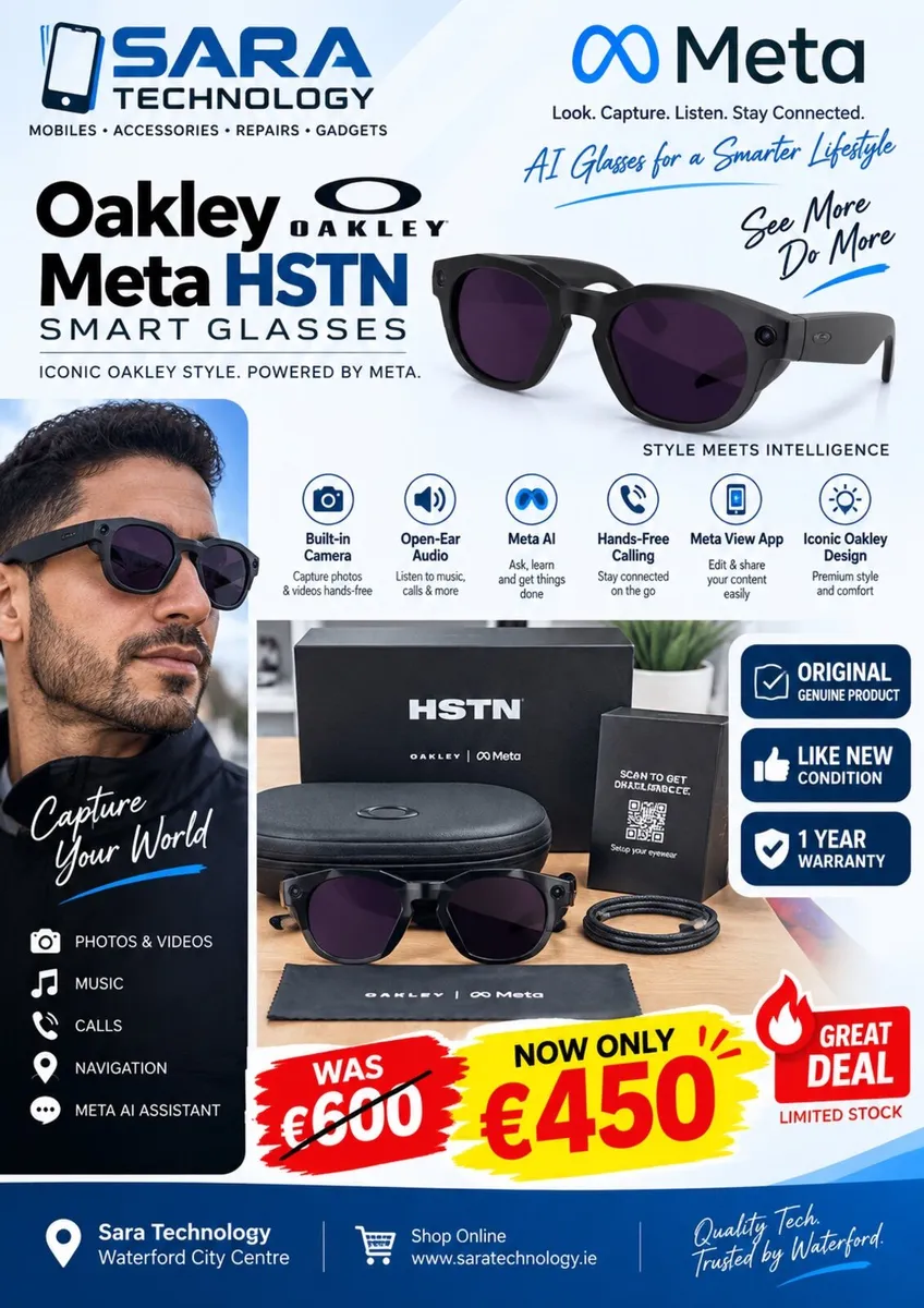 Oakley Meta HSTN Smart Glasses - Image 1