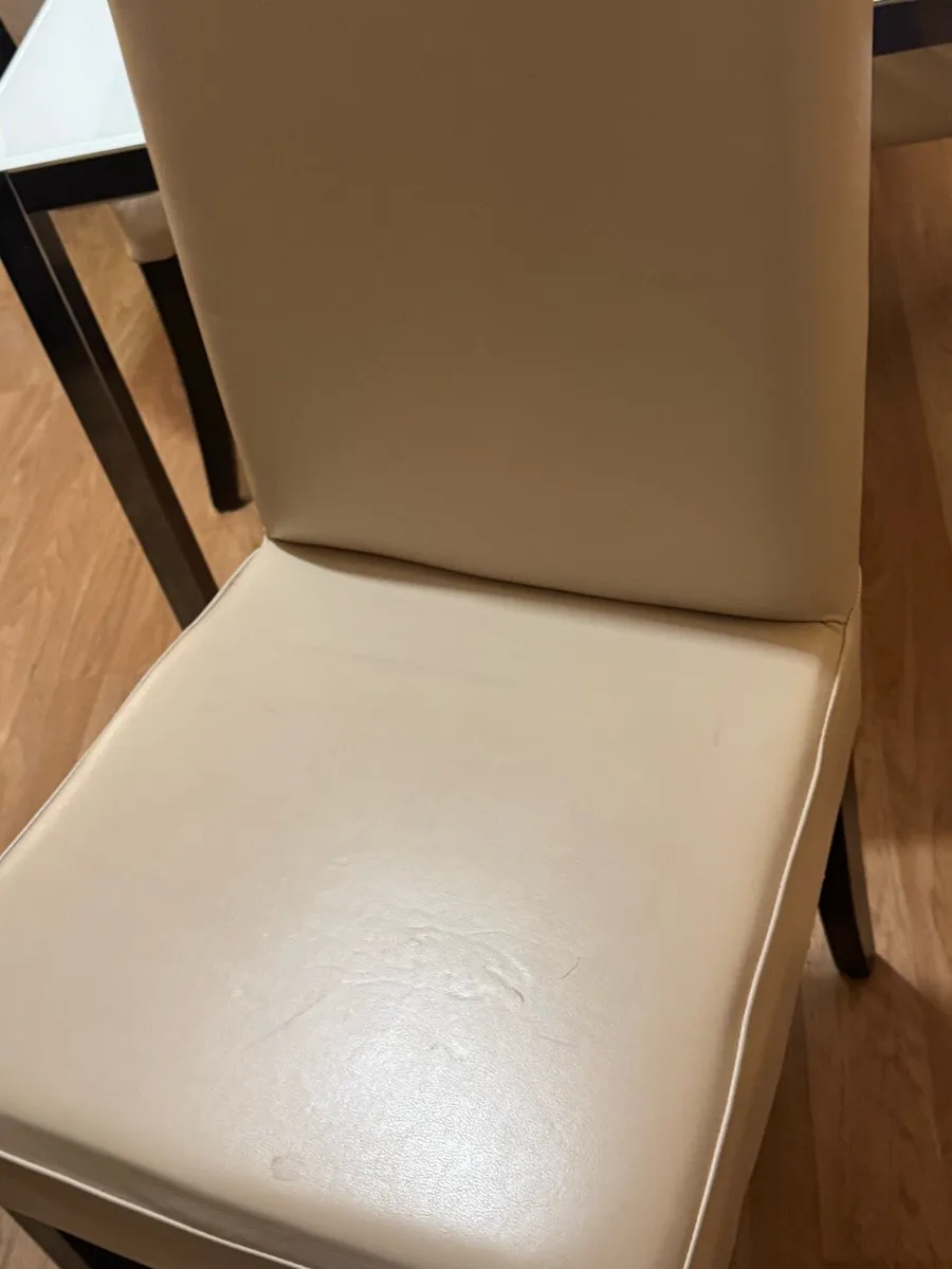 Cream Dining Table with 6 Chairs - Image 4