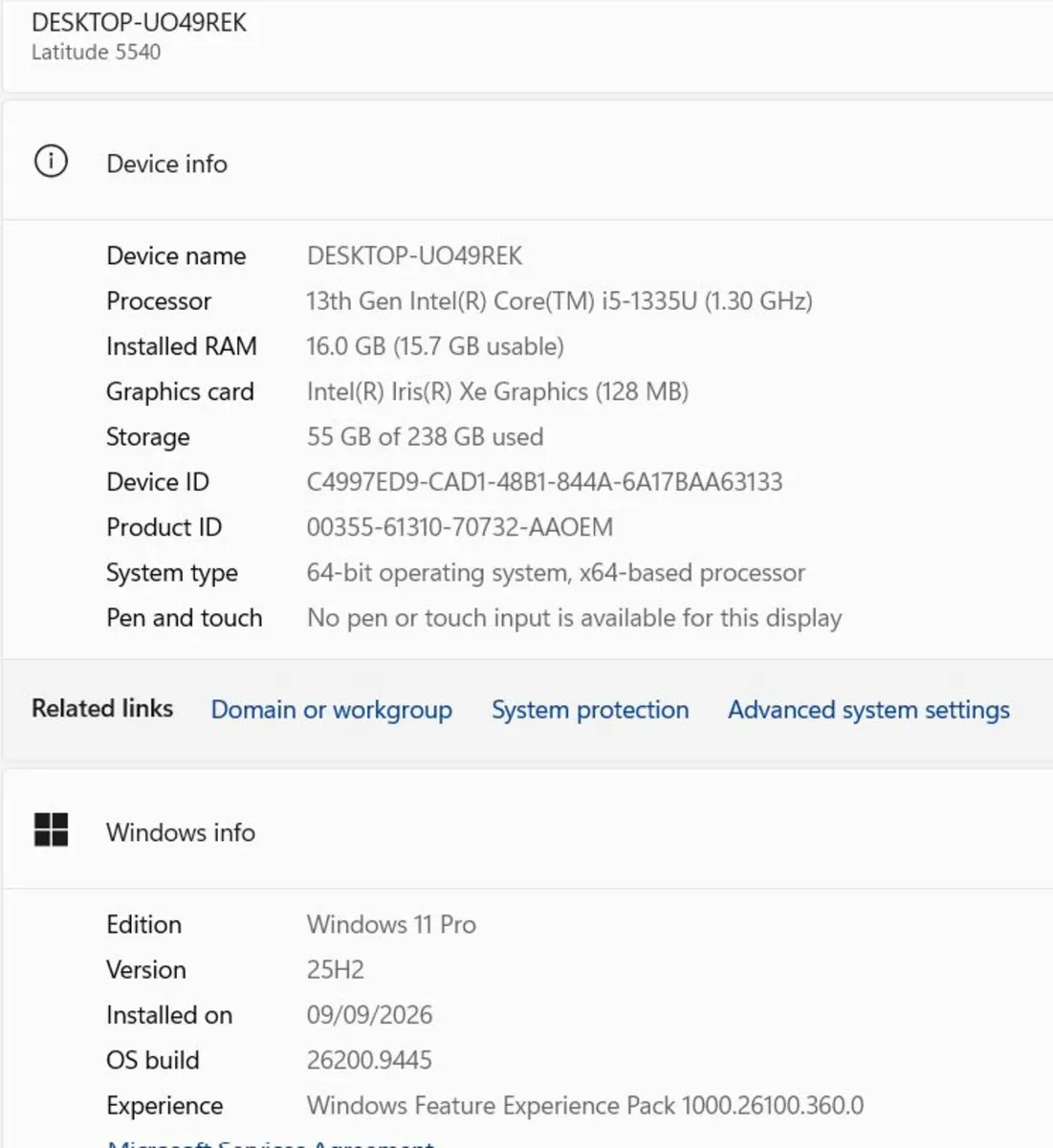 Dell Latitude 5540 i5/16gb/250ssd/win11 - Image 3