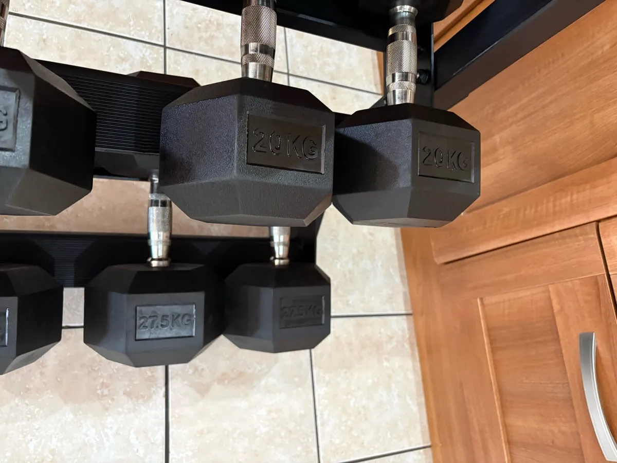 RUBBER HEX DUMBBELL FULL COLLECTION, NO OFFERS!! - Image 4