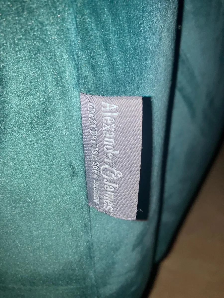Luxury green velvet cozy sofa - Image 2