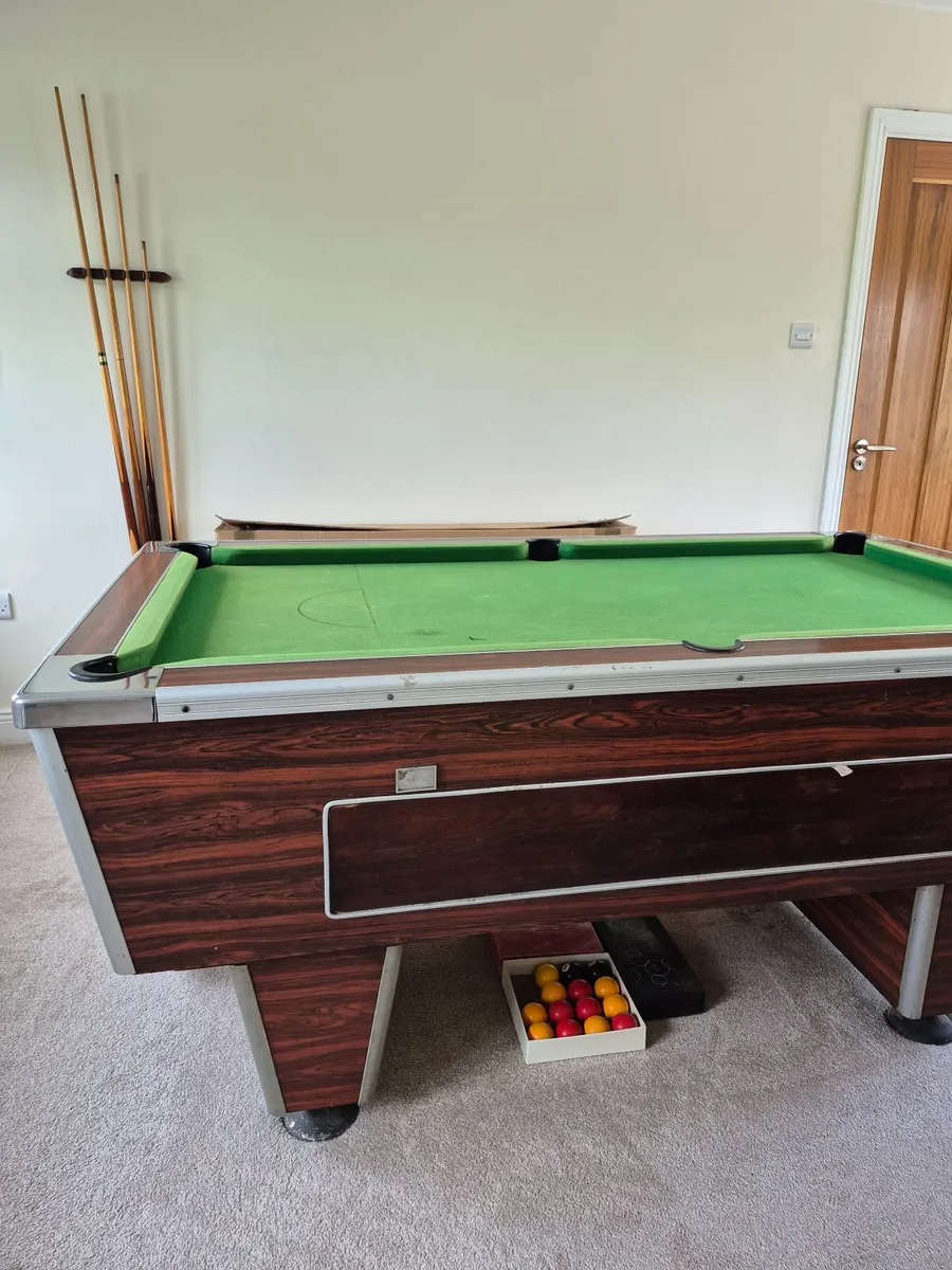 Slate bed Pool table for sale - Image 2