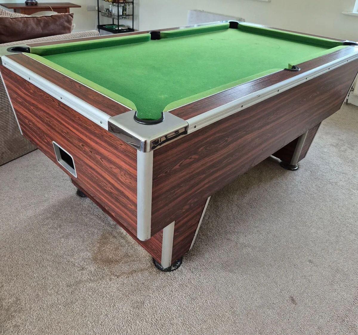 Slate bed Pool table for sale - Image 1