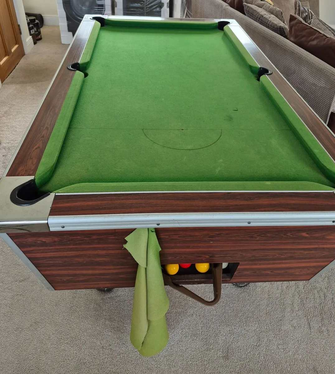 Slate bed Pool table for sale - Image 4