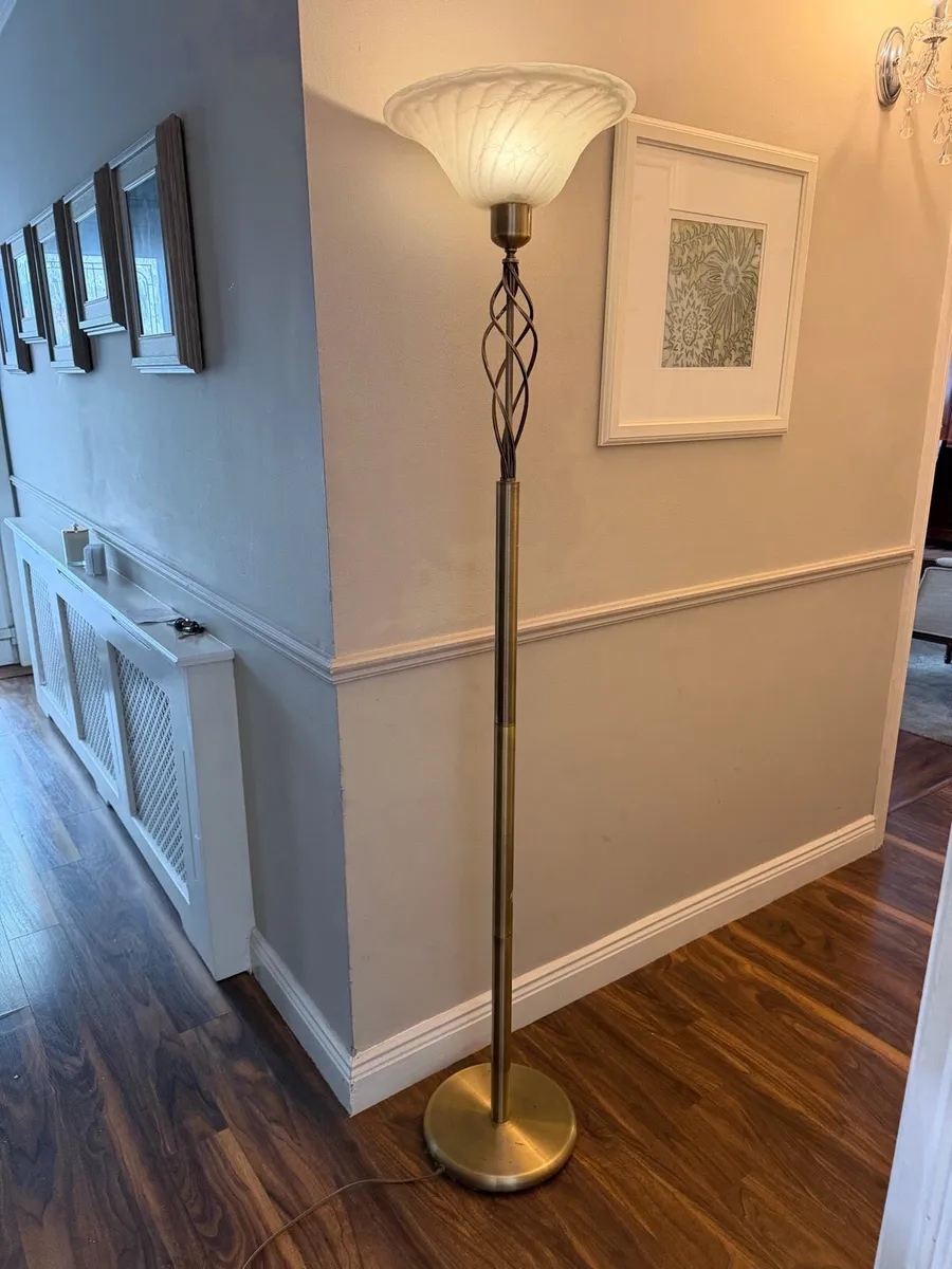 Tall brass lamp
