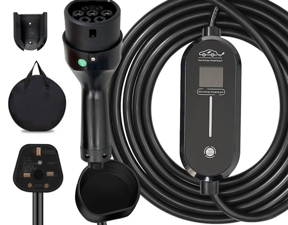 NEW Type 2 EV Charging Cable 3pin Granny Charger - Image 1
