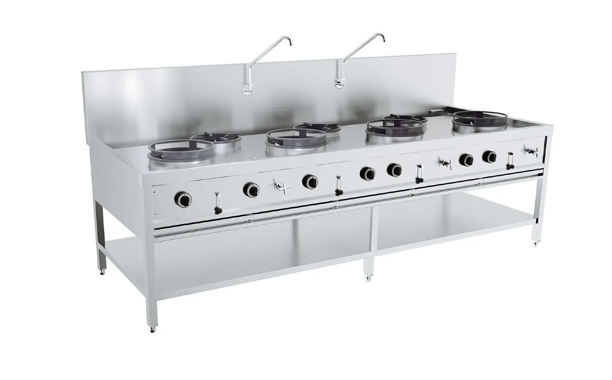 GAS WOK TABLE 4X17kW + 3X9kW 7178.1215 - Ex VAT - Image 1