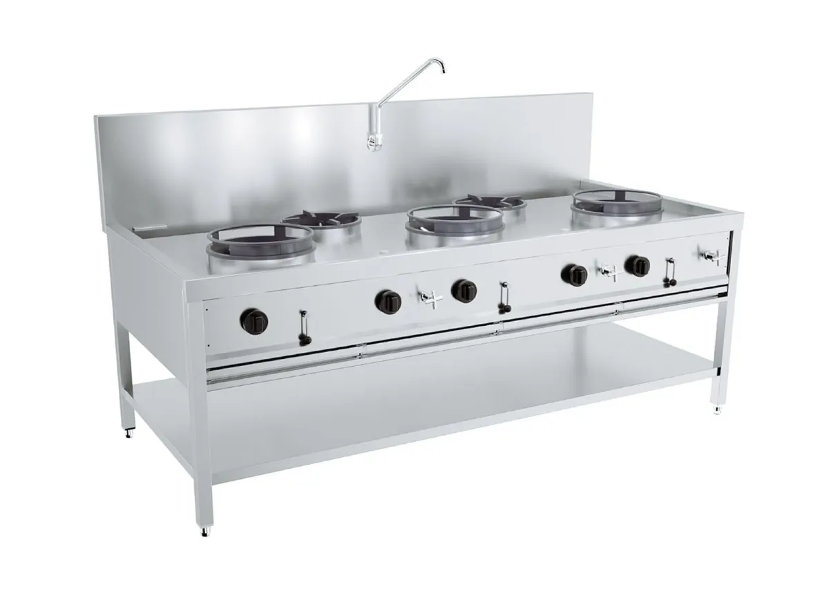 GAS WOK TABLE 3X17KW + 2X9KW 7178.1210 - Ex VAT - Image 1