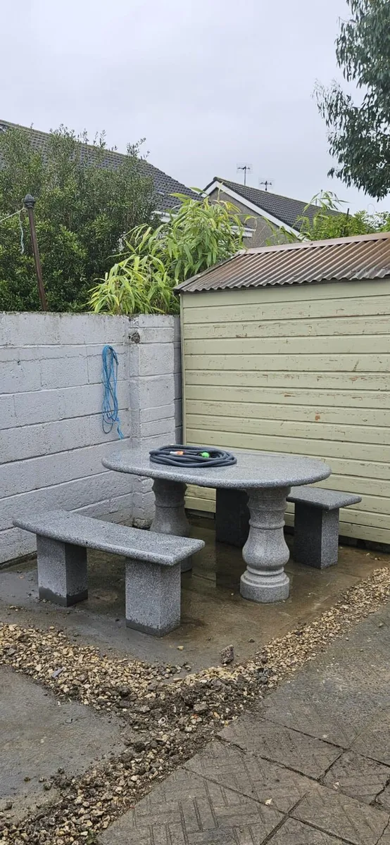 Table and Two Benches - Image 1
