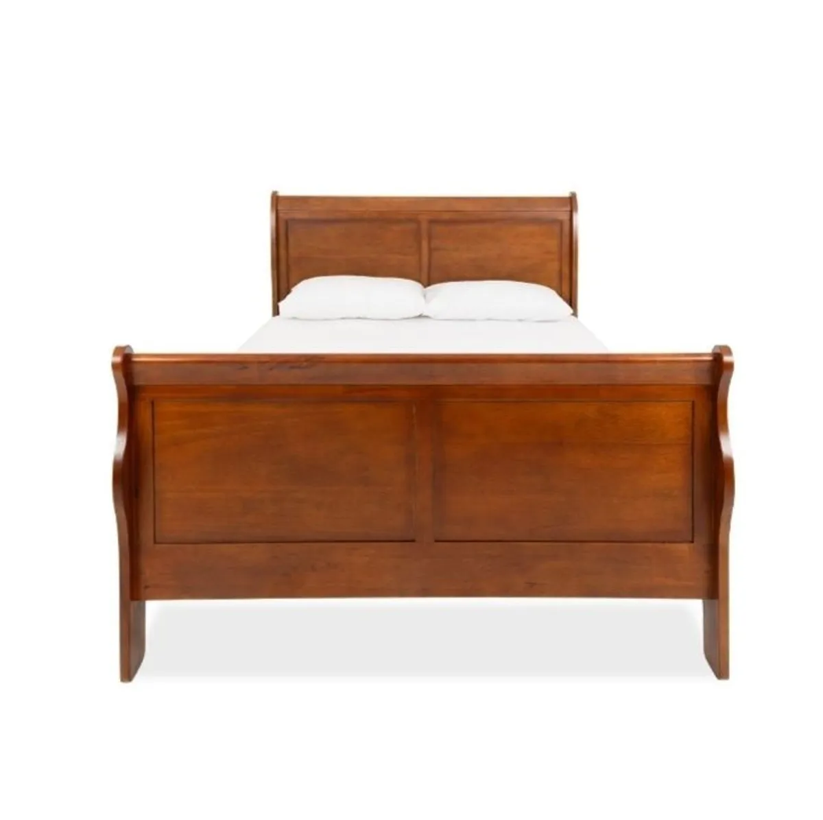 Wooden sleigh bed king size - Image 1