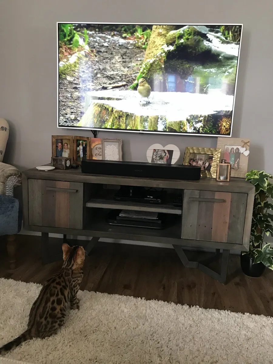 Solid wood TV unit. Perfect condition - Image 1