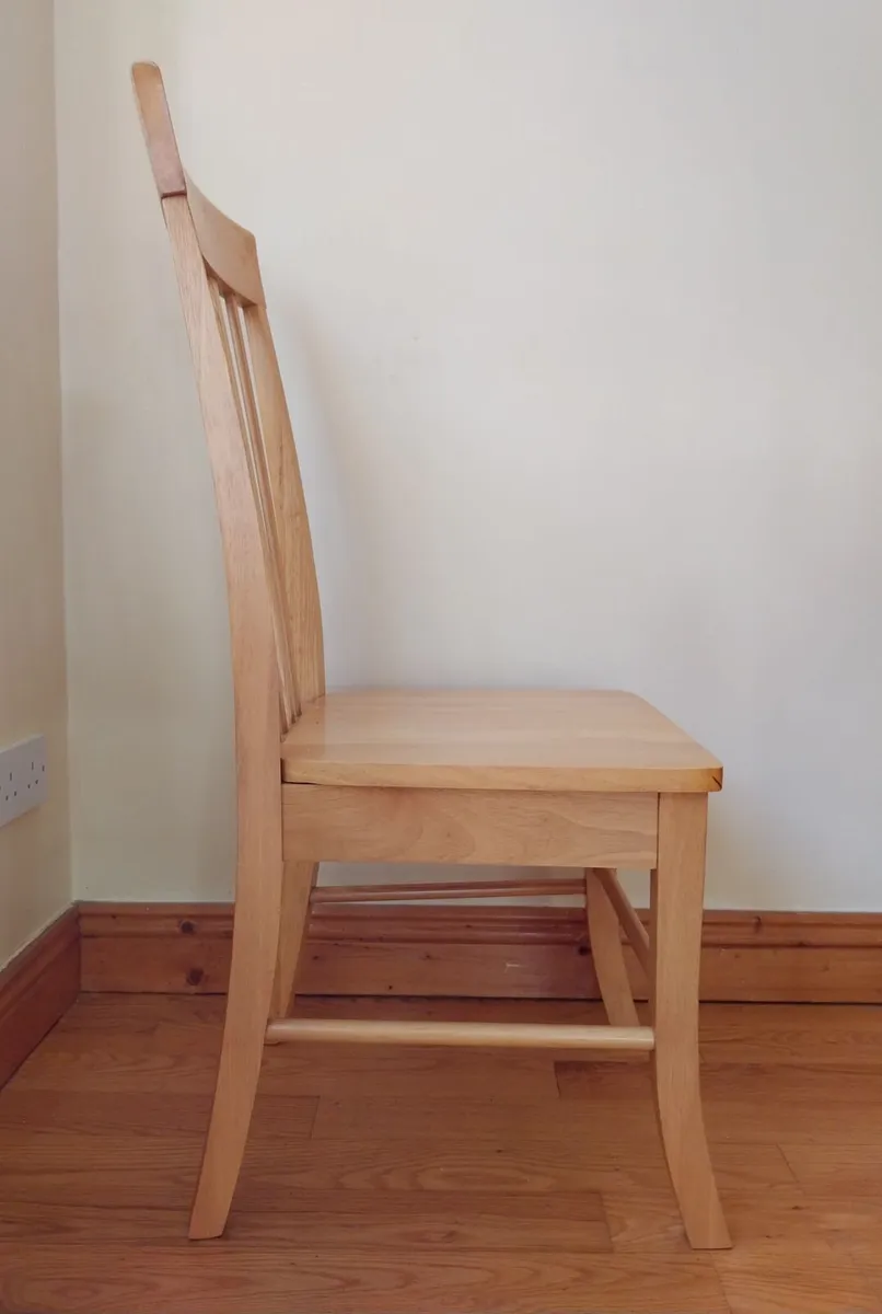 6 x Solid Wood Chairs - Image 2