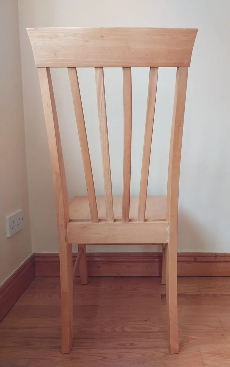 6 x Solid Wood Chairs - Image 3