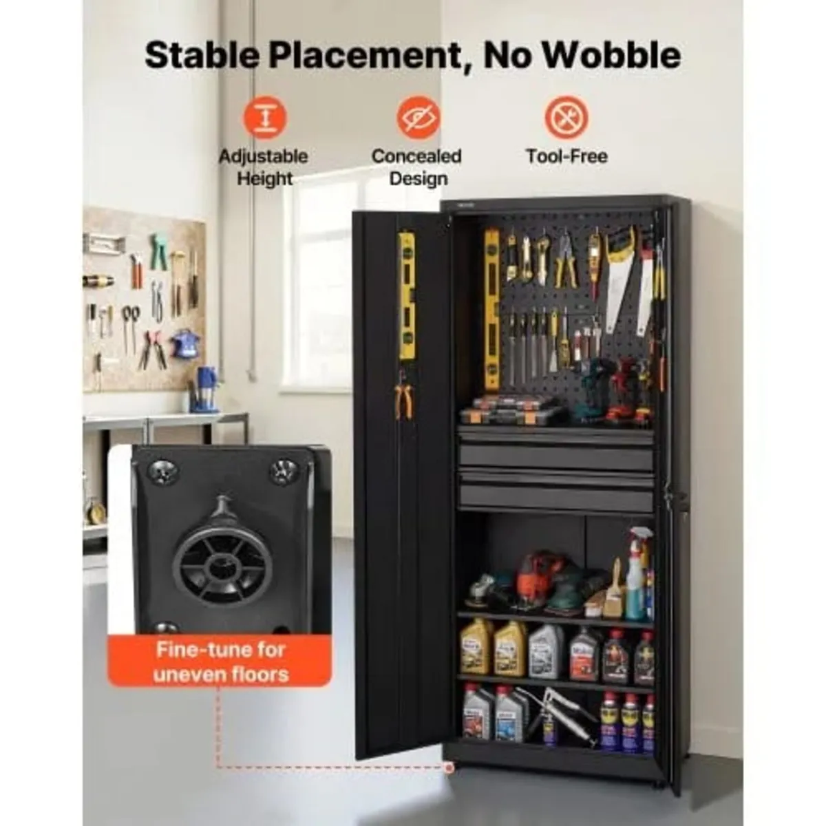 Metal Storage Cabinet, 81.5 kg Shelf Load Capacity - Image 4