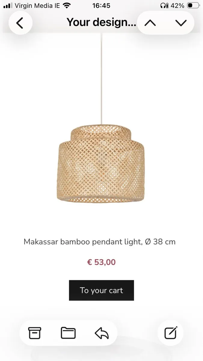 Brand new Rattan Lampshade - Image 1