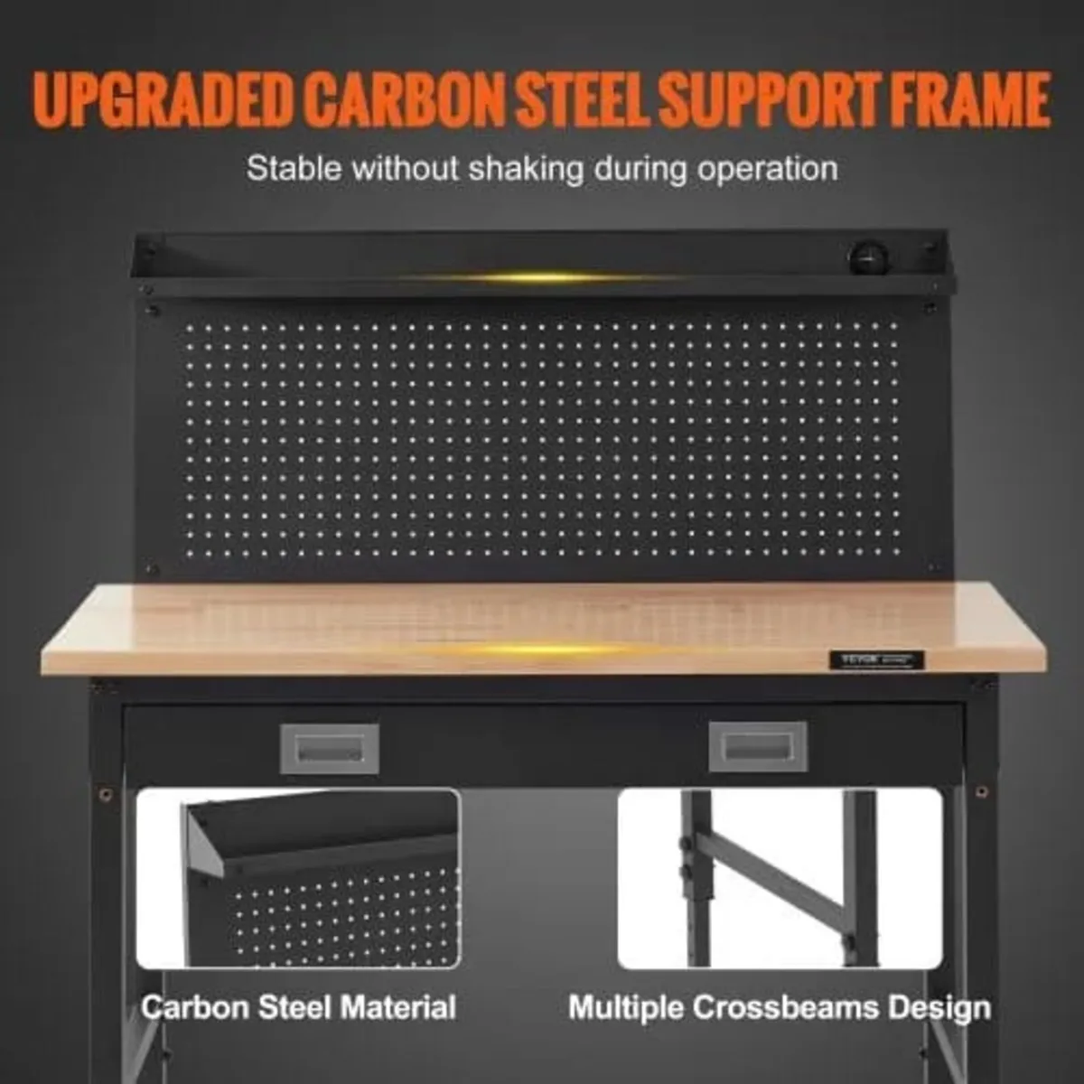 Workbench Adjustable Height 28-39.5" Work Bench Fo - Image 2