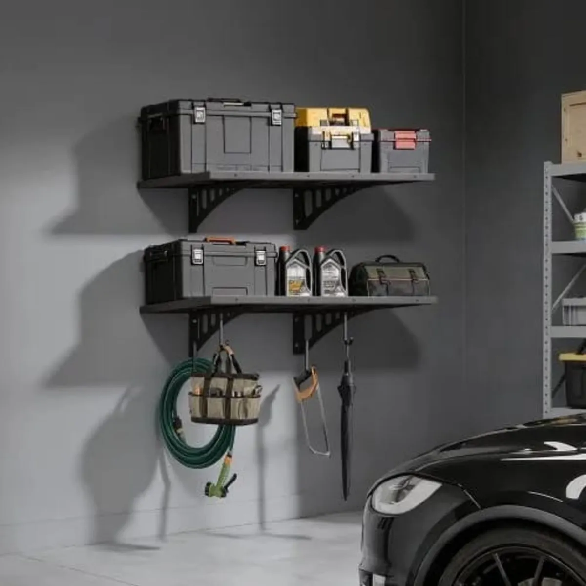 2-Tier Heavy Duty Wall Garage Shelving, 610 x 914 - Image 2
