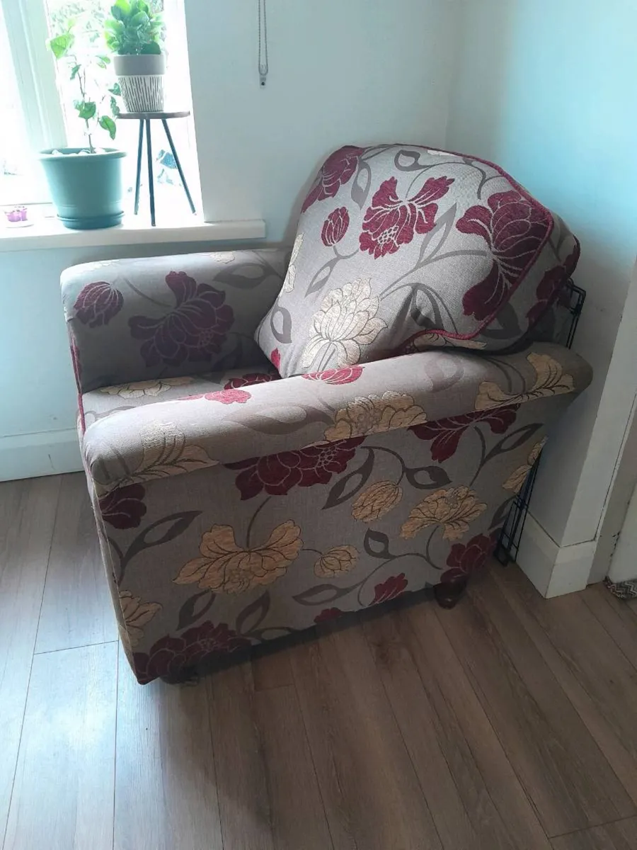 2 seater Couch & 1 armchair - Image 2