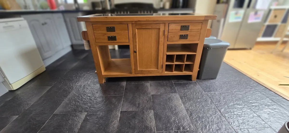 Solid Wood Kitchen Island - Image 1