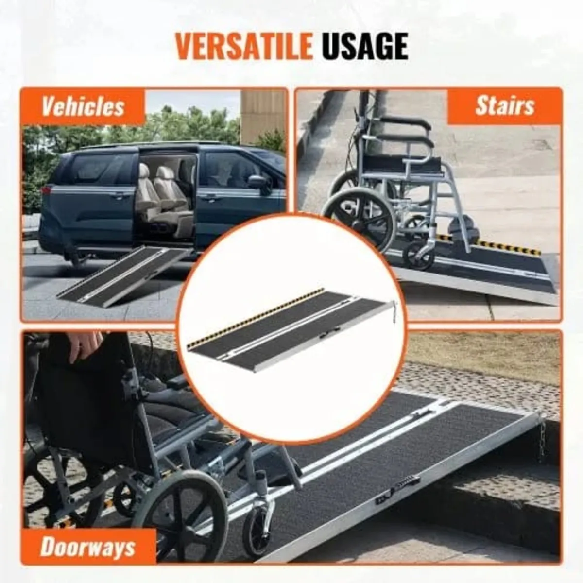 Wheelchair Ramp, 121.9 cm 362.9 kg Capacity, Non-S - Image 3