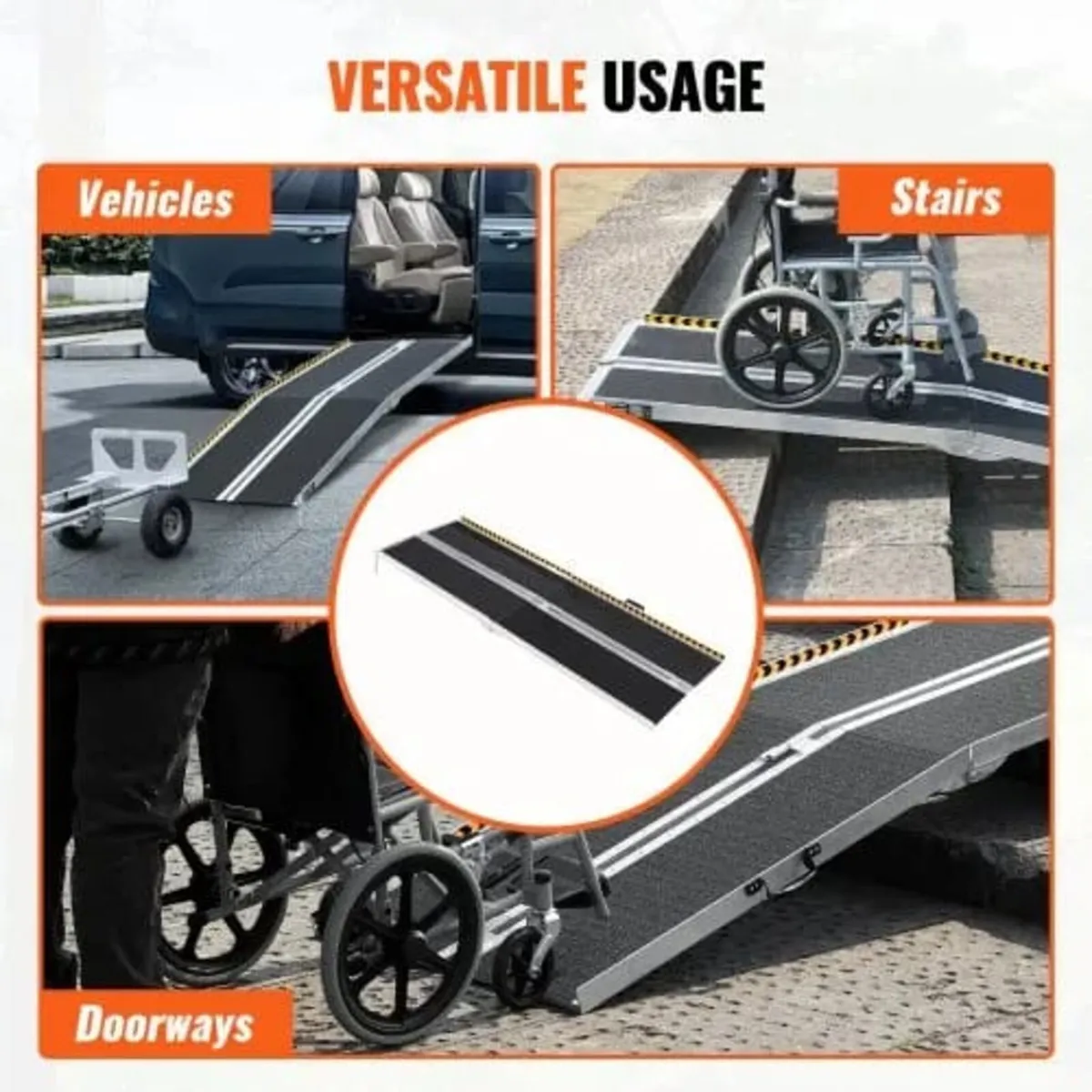 Wheelchair Ramp, 243.8 cm 363 kg Capacity, Non-Sli - Image 4