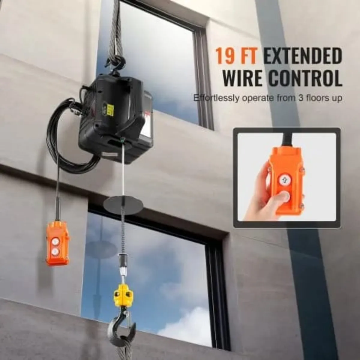 2-in-1 Portable Electric Hoist Power Winch 499 kg - Image 3
