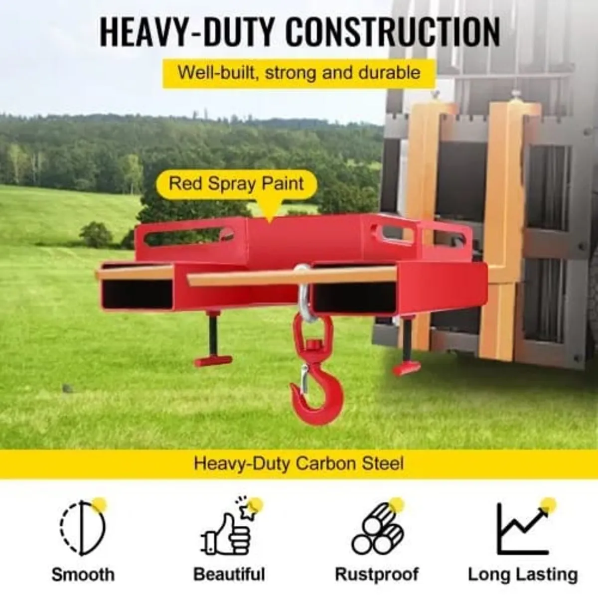 3 Ton Forklift Lifting Hook 6000 LBS/3000KG Capaci - Image 2