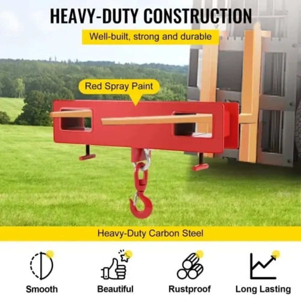 2 Ton Forklift Lifting Hook 4000 LBS/2000KG Capaci - Image 3