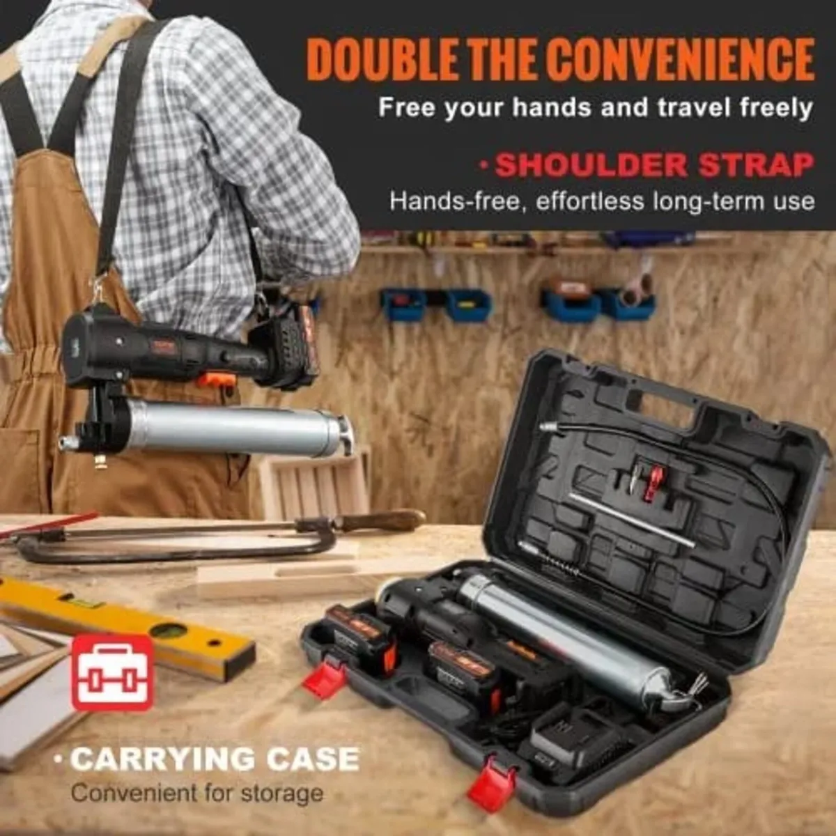 Cordless Grease Gun, 20-Volt, 10,000 PSI, 39" Long - Image 4